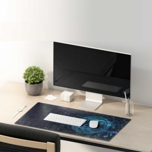 Bitcoin Network Grid Mouse Pad - Futuristic Crypto & Tech Desk Mat