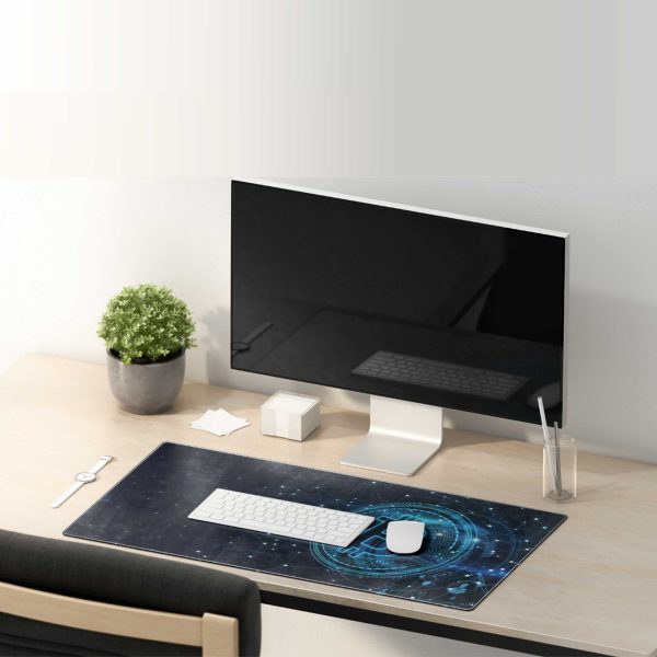 Bitcoin Network Grid Mouse Pad - Futuristic Crypto & Tech Desk Mat - Image 4