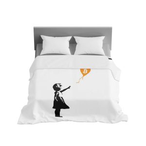 Banksy-Inspired "Girl with Balloon" Art Blanket