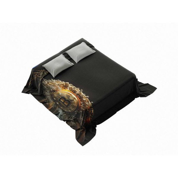 "Digital Dreamscape" Bitcoin & Crypto Portal Blanket - Cozy & Mysterious - Image 4