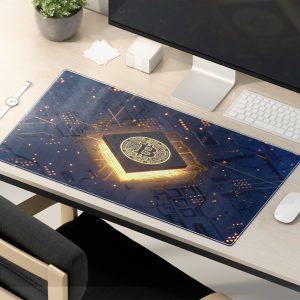 Bitcoin Circuit Board Crypto Tech Mouse Pad - Non-Slip & Durable