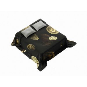 Majestic Bitcoin Gold Circuit Plush Blanket