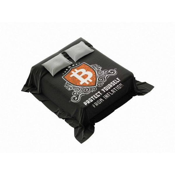 "Protect Yourself From Inflation" Bitcoin Plush Blanket - Image 4