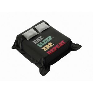 "EAT. SLEEP. XRP. REPEAT." Crypto Motto Plush Blanket