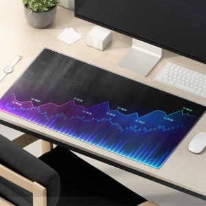 Crypto Currency Blockchain Network Gaming Mouse Pad - Non-slip & Stitched Edges