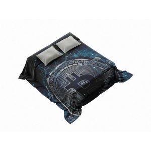 "Galactic Bitcoin Grid" Decentralized Comfort Blanket - Cosmic Tech Style