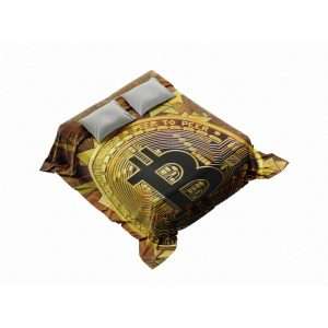 Decentralized Dreamer™ Bitcoin Gold Circuitry Plush Blanket