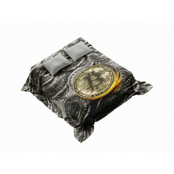 "Digital Goldmine" Bitcoin Coin Scatter Blanket - Wealthy Warmth - Image 4