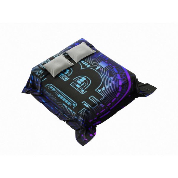 Deep Space Crypto Circuitry Plush Blanket - Image 4