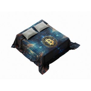 Cyber Crypto Glow: Illuminated Bitcoin Circuit Blanket