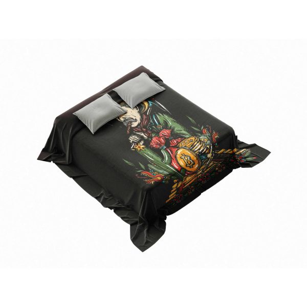 Pixel Pulse Bitcoin Circuitry Plush Blanket - Image 4
