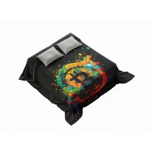 "Cosmic Bitcoin Genesis" Blockchain Universe Blanket - Stellar Comfort