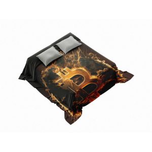 "Molten Bitcoin" Crypto Energy Blanket - Fiery & Cozy Comfort