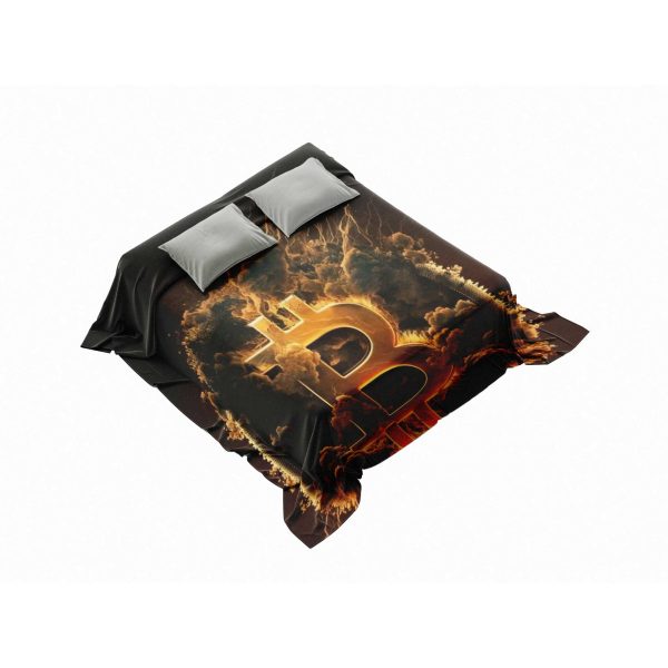 "Molten Bitcoin" Crypto Energy Blanket - Fiery & Cozy Comfort - Image 4