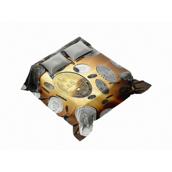 "Crypto Dream" Bitcoin & Cryptocurrency Printed Blanket - Cozy & Fluffy - Image 4