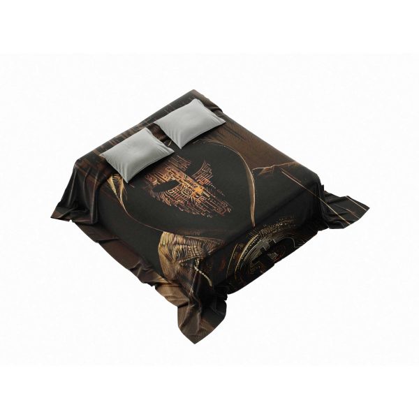 Vaporwave Sunset Bitcoin Dream Plush Blanket - Image 4