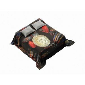 "Rising Sun Bitcoin" Horizon Crypto Blanket - Golden Dawn of Digital Finance