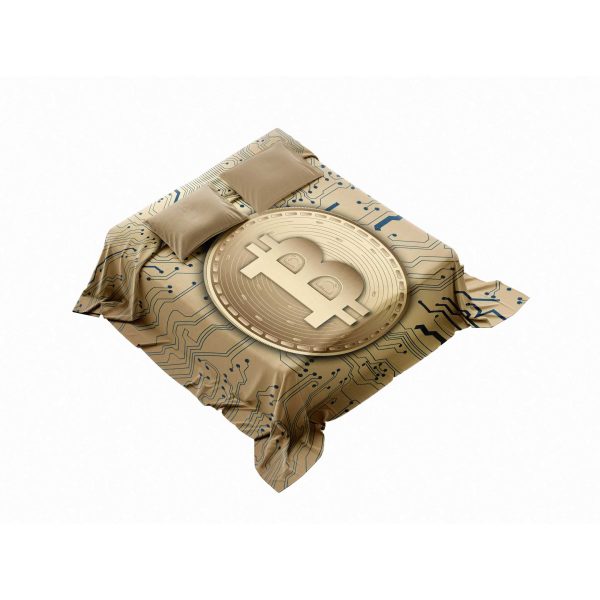 Crypto Dreams: Bitcoin Circuit Board Blanket - Image 4