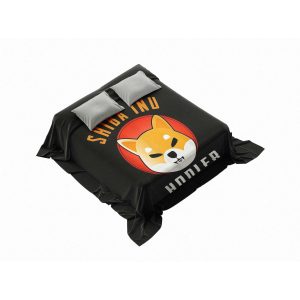 Shiba Inu Vampire Crypto Halloween Plush Blanket