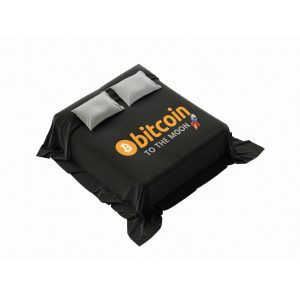 Golden Bitcoin Coinscape Plush Blanket