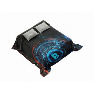 "Digital Age Disc" Bitcoin & Cryptocurrency Blanket - Futuristic Comfort