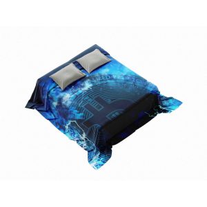 "Electro-Bitcoin Storm" Decentralized Currency Blanket - Dynamic & Cozy Comfort