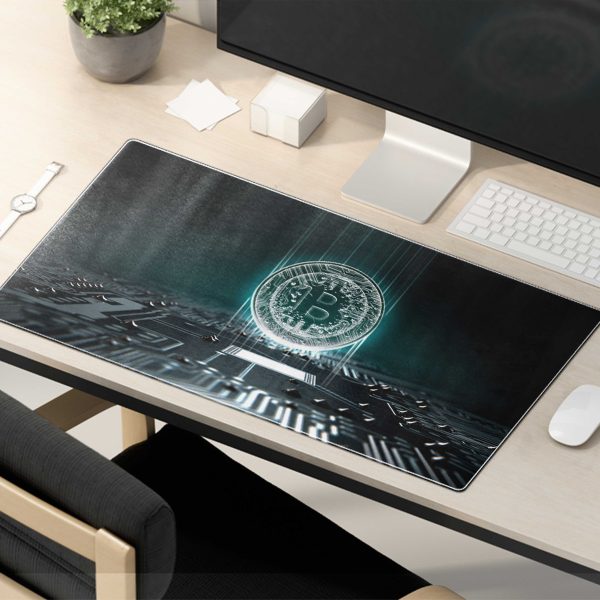 Bitcoin Grid Network Mouse Pad - Blockchain Infrastructure Desk Mat - Image 5