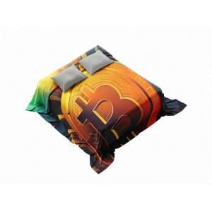 Dawn Horizon Bitcoin Fusion Plush Blanket