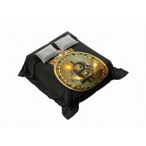 Opulent Bitcoin Emblem Plush Blanket