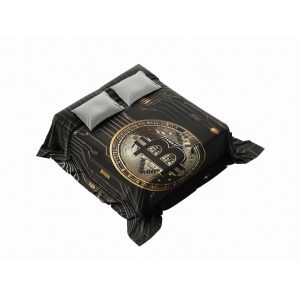 Regal Bitcoin Gold Coin Plush Blanket