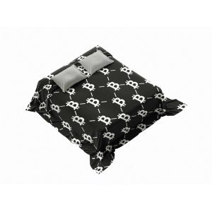 Black & White Bitcoin Pattern Comforter - Cozy & Fluffy Crypto Bedding
