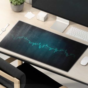 Global Financial Markets Trading Chart Mouse Pad - Teal Candlesticks