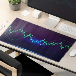 Dynamic Stock Market Chart Mouse Pad - Forex Trading & Crypto Graph Design