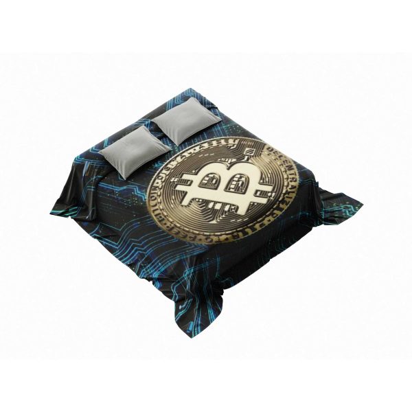 "Dynamic Bitcoin Flow" Crypto Energy Blanket - Vibrant Digital Comfort - Image 4