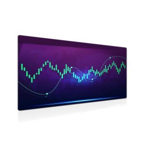 Dynamic Stock Market Chart Mouse Pad - Forex Trading & Crypto Graph Design
