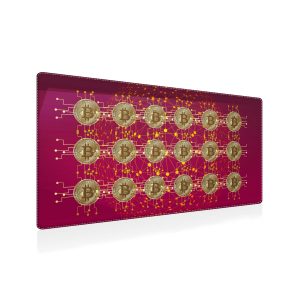 Bitcoin Digital Wallet & Market Mouse Pad - Crypto Tech Desk Mat