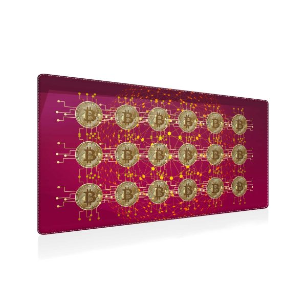 Bitcoin Digital Wallet & Market Mouse Pad - Crypto Tech Desk Mat