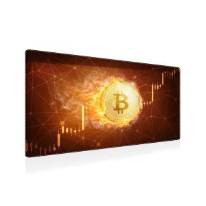 Bitcoin Market Flame Gaming Mouse Pad - Crypto Price Action Desk Mat