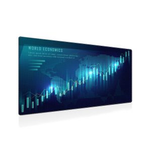 World Economics & Global Market Data Chart Mouse Pad - Dynamic Finance Display