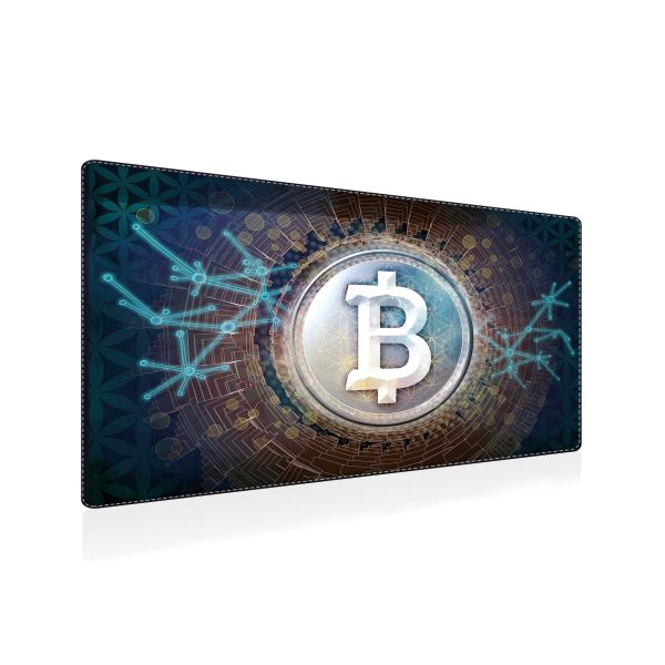Bitcoin Cryptocurrency Themed Gaming Mouse Pad - Durable & Non-Slip
