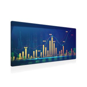 Crypto Currency Blockchain Network Mouse Pad - Non-slip Rubber Base & Stitched Edges