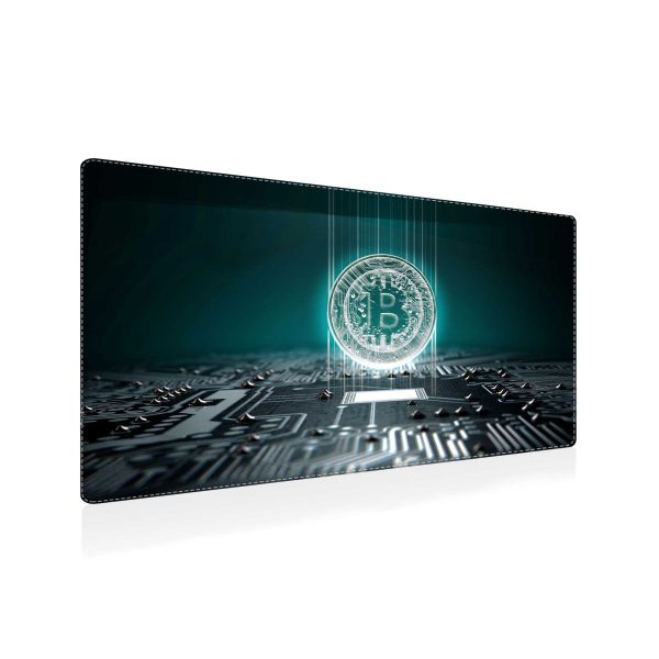 Bitcoin Grid Network Mouse Pad - Blockchain Infrastructure Desk Mat