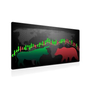 Bull vs. Bear Trading Chart Mouse Pad - Global Market Edition