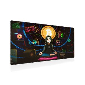 Crypto Hacker Zen Mouse Pad - Bitcoin Meditation & Digital Serenity