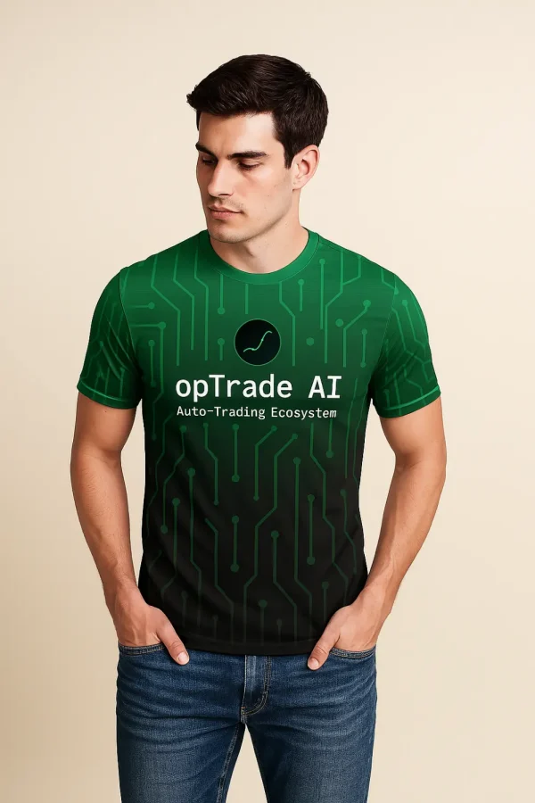 opTrade AI Auto-Trading Ecosystem T-Shirt - Official Crypto Apparel - Image 3