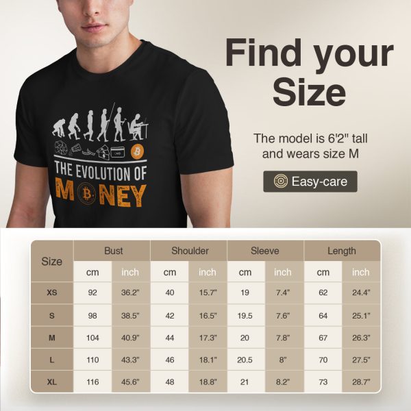 "Evolution of Money" Bitcoin T-Shirt - Crypto History Tee - 100% Cotton - Image 5