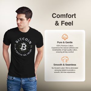 Bitcoin Crypto T-Shirt - "In Crypto We Trust" - 100% Cotton Tee