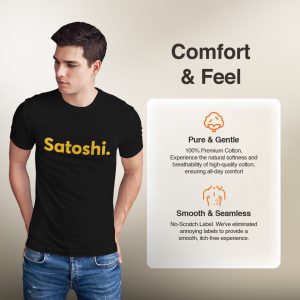 Satoshi Nakamoto T-Shirt - Bitcoin Creator Crypto Tee - 100% Cotton