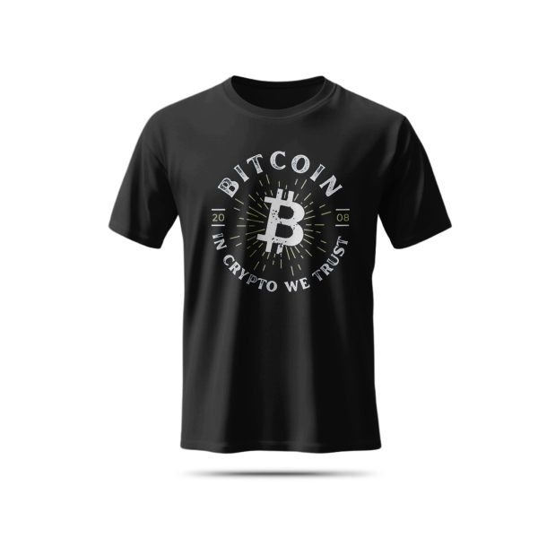 Bitcoin Crypto T-Shirt - "In Crypto We Trust" - 100% Cotton Tee