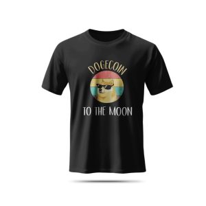 Dogecoin "To The Moon" Crypto T-Shirt - Funny Meme Coin Tee - 100% Cotton